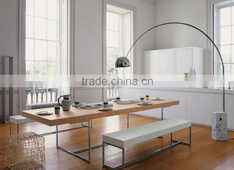 Achille Castiglioni Large Floor Lamp,Rectangular Marble Base