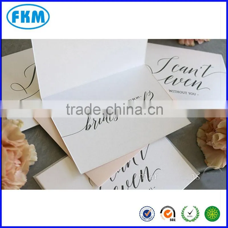 original wedding note card