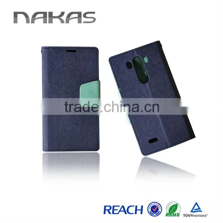 new design unique TPU+Leather cell phone cover case with card slot for LG G3