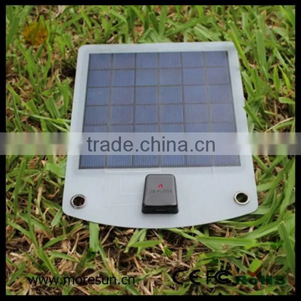 Black solar panel battery charger universal folding portable solar charger