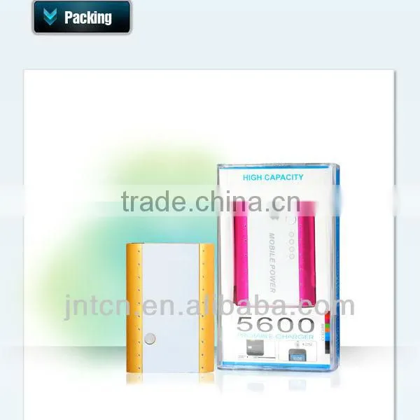 Newest! 5V 4000/4400/5200/5600mAh universal dual output 2-in-1 build-in cable portable power bank MP016