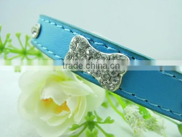Pet collar manufacturers selling Crystal bone decoration dog collar
