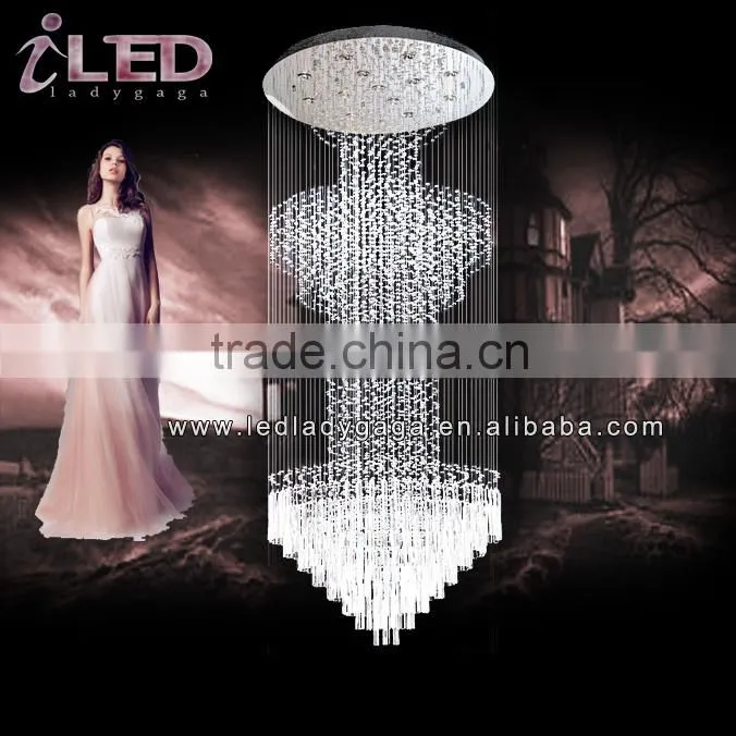 Top Selling modern luxury crystal chandeliers colored chandelier light bulbs