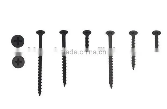 wide thread /coarse thread drywall screw ,black phosphated 3.5*25