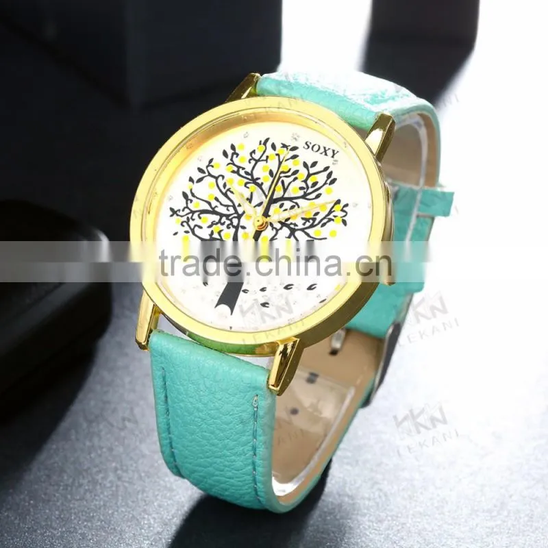 Custom made meaningful brown leather watch band