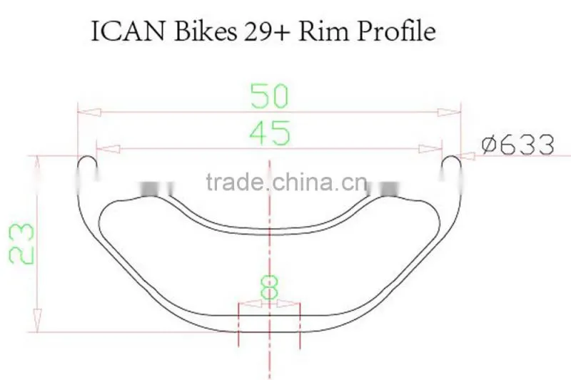 ICAN Fat bike wheels ,50mm width clincher wheels fat wheel bicycle fat bike wheels carbon fat bike rim snow fat bike 26 fat tyre