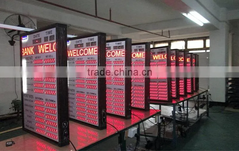 RGX LED exchange rate sign,LED Currency Exchange Rate/Interest rate Display board signs,currency bank exchange rate led display