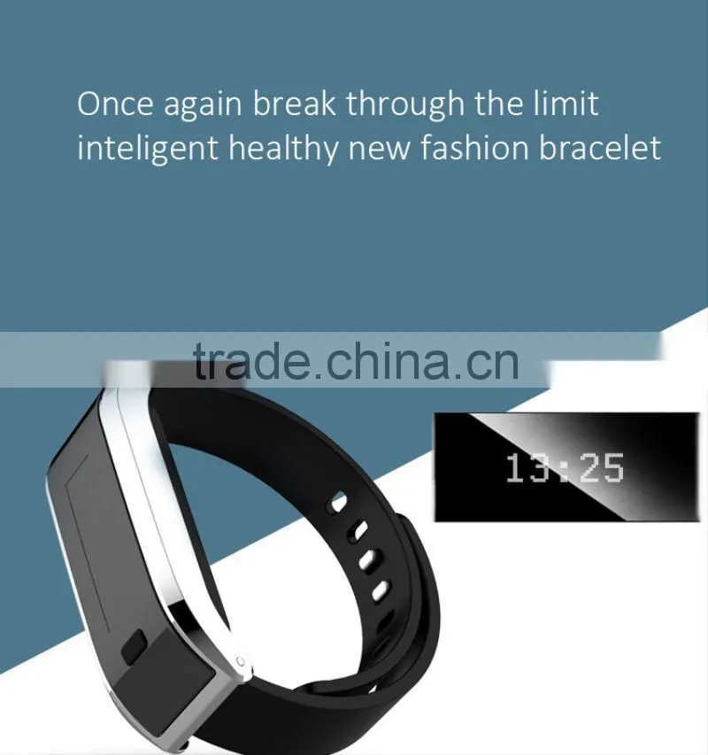 OLED time display remote camera pedometer stopwatch health bracelet