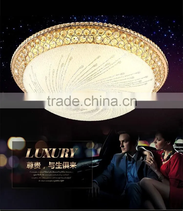 60W Modern Luxury LED Crystal Ceiling Light Living Room LED Absorb Dome Light SMD Double-Color