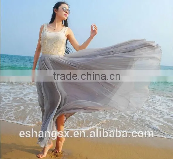 Ladies chiffon Bohemian long style dress