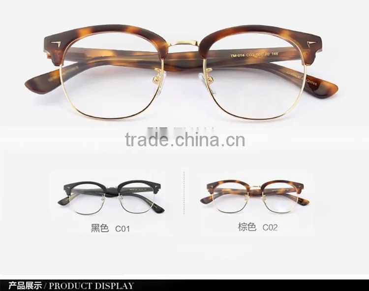 New Arrival Half Frame Acetate Eyeglass Frames Factory Manufacturer