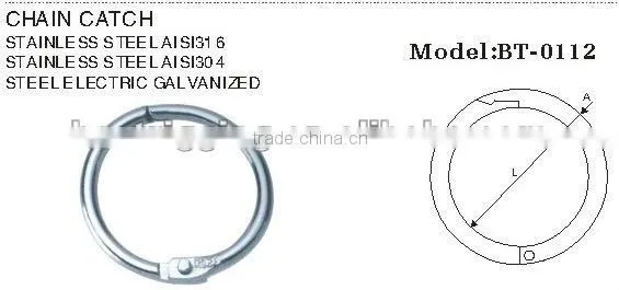 Galvanized Stainless steel AISI 316 304 Chain Catch From China Factory