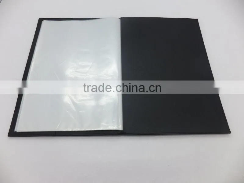 Unique Fashion A4 PU Leather Menu Cover With PP Pages