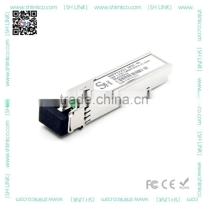 Highly efficient fibre channel single mode lc connector 40KM 1.25G optic transceiver