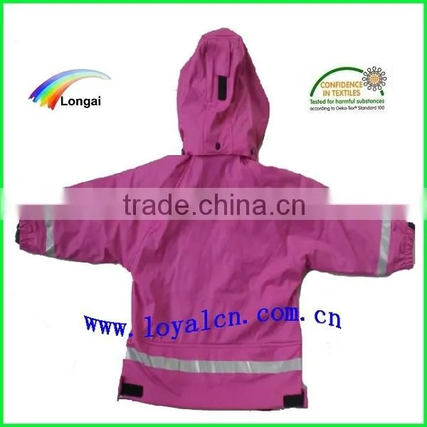 waterproof raincoat good quality blue jacket pu for boys