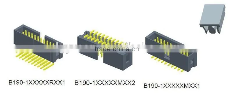 Dongguan supplier 2.54mm pitch UL certificate straight dual row box header connector