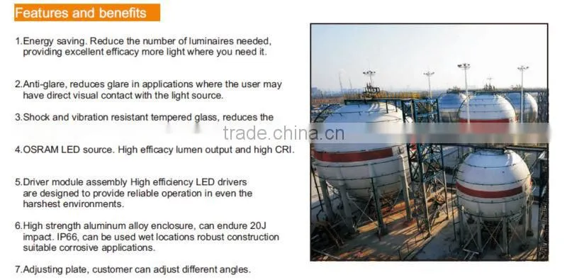 2015 HOT ! 120W,150W the latest LED explosion proof high bay light with ATEX and IECEX certificates for hazardous enviroment