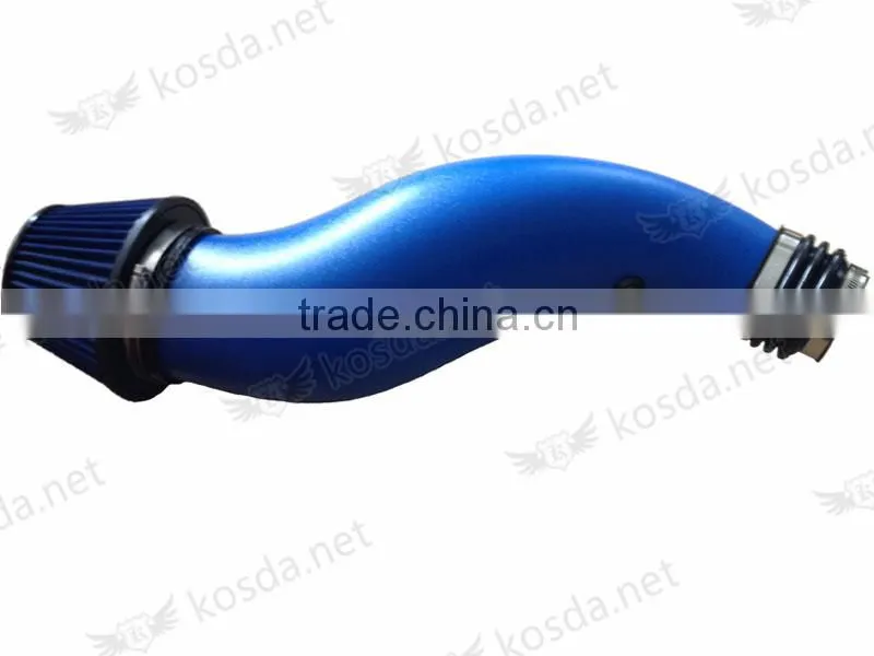 Universal plastic intake tube, blue/red cold air intake kits