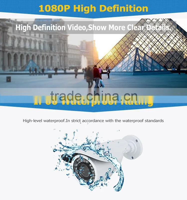 home security 2.1 megapixel ahd outdoor IP66 metal casing motorized zoom ahd camera