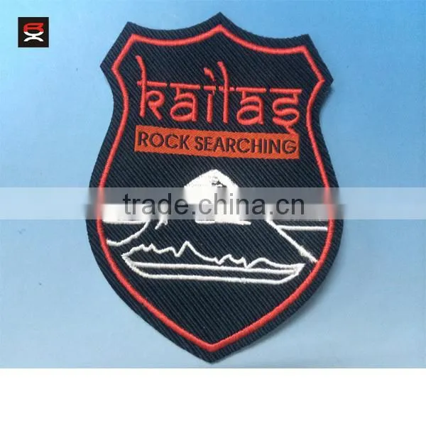 Embroidery logo&letters pellon backing woven patch