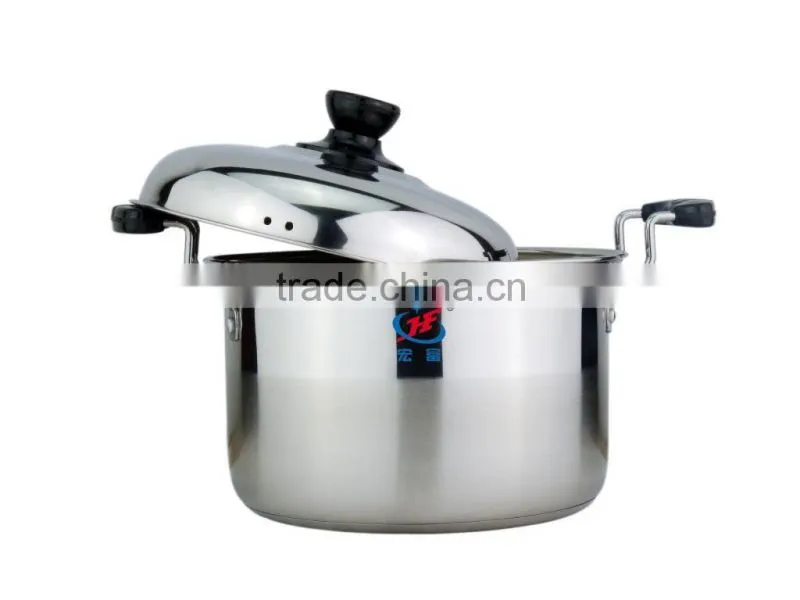 large size home utensils stainless steel camping cooking pot in china