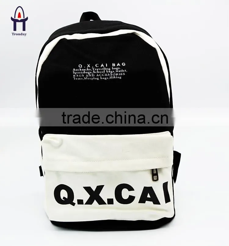 Wholesale fashion promotional canvas backpack ,leisure sports backpack