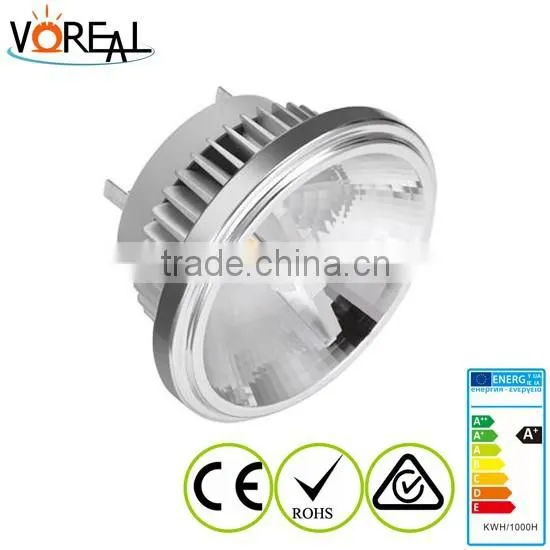 Energy efficient cob ar111 12w cob 12v g53 led ar111