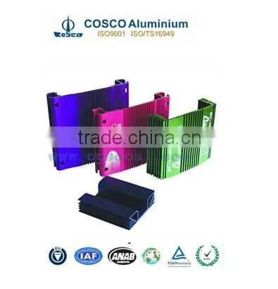 Color anodizing extruded aluminum amplifier case
