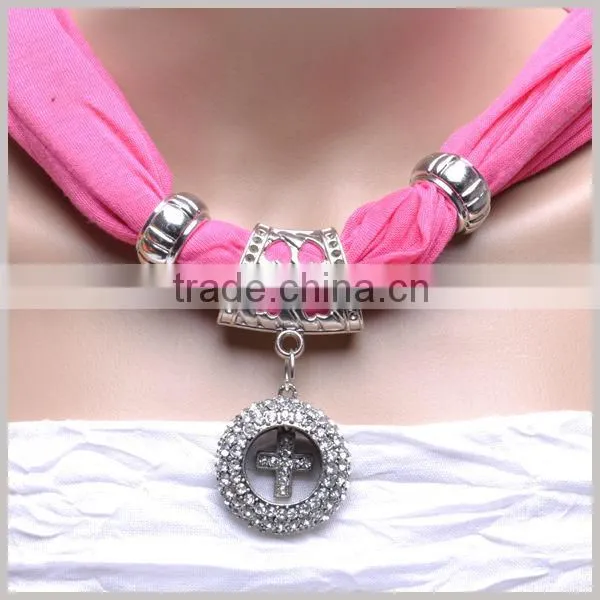 Cross Pendant Charm Jewelry Slide scarf
