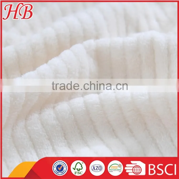 plain dyed embroidered coral fleece baby blanket