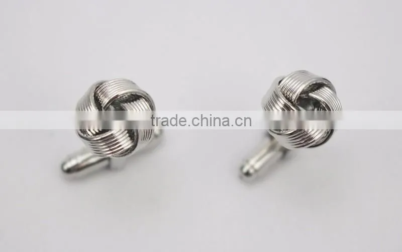 China Factory Make Brass Metal Knot Cufflinks