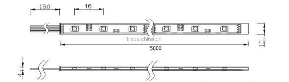 IP68 proof led strip light, 24V DC 16W led light strip, 60pcs RGB led band lamps