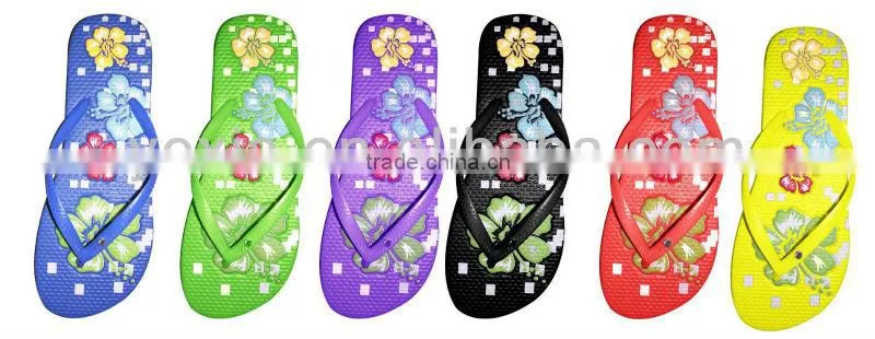 Colorful Embossed Flower Women Customize Slippers Wholesale