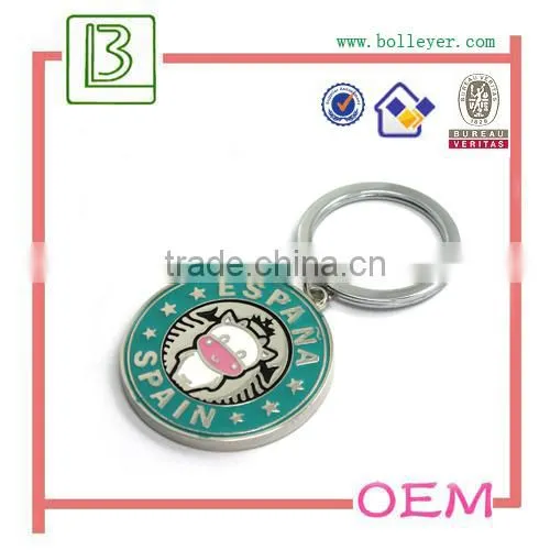 custom enamel Lovely metal snail shape keychain gift