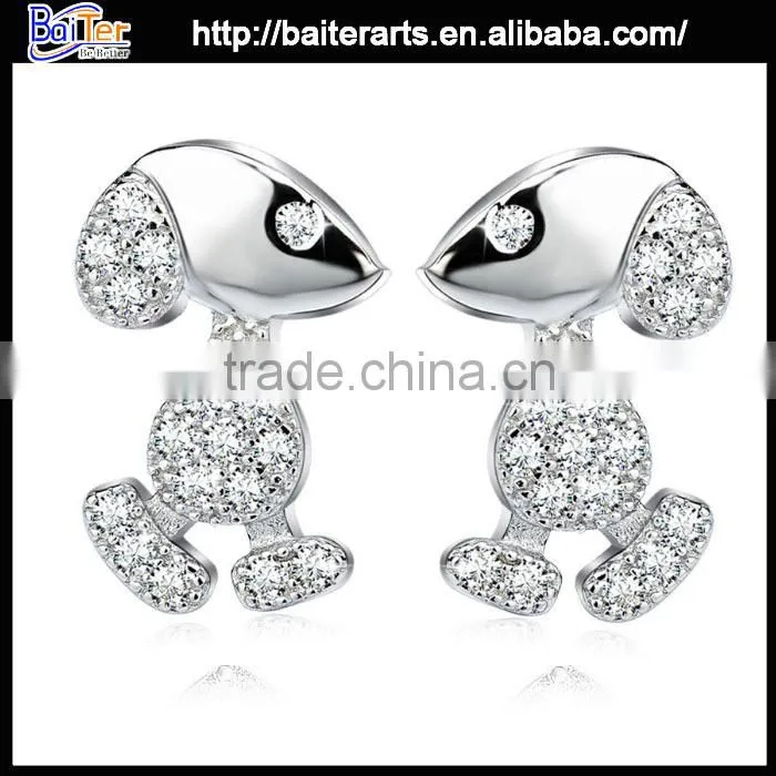 Popular jewelry alloy austria rose gold crystal drop earrings