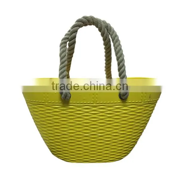 new trendy silicone beach bag with rope