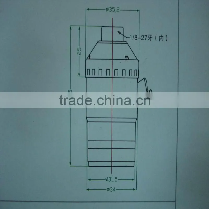 E26 pull chain switch socket (screw shell for wires)