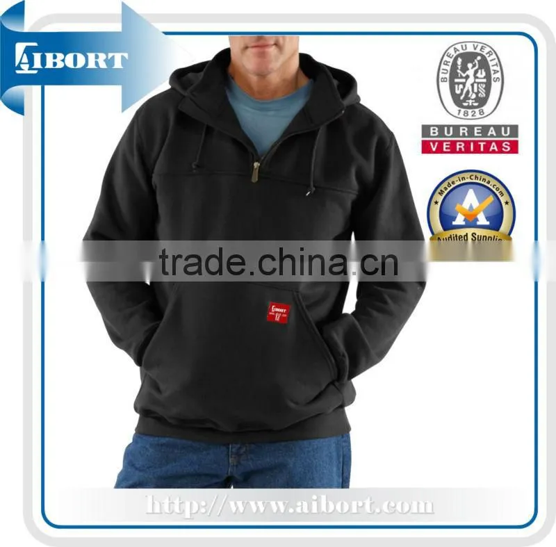 JHDM-679-1 men's heavyweight hooded zip sweatshirt