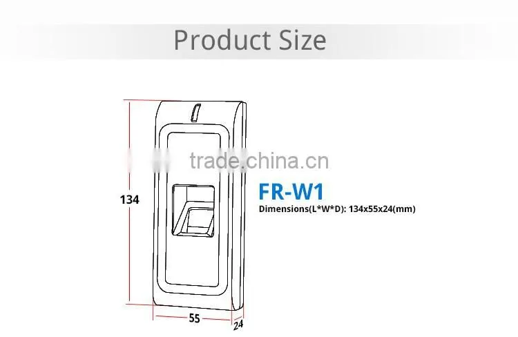 Fast Delivery High Security Metallic Casing Water protection Standalone Access Control