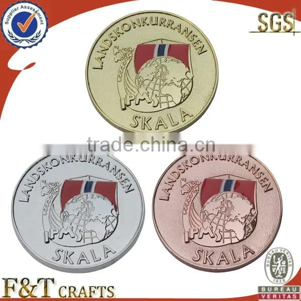 high end producer die struck sport honner award gold metal coin for souvenir