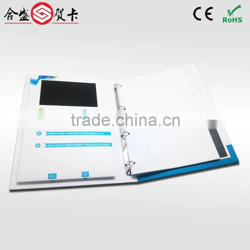 Handmade customizable capacity LCD video business book