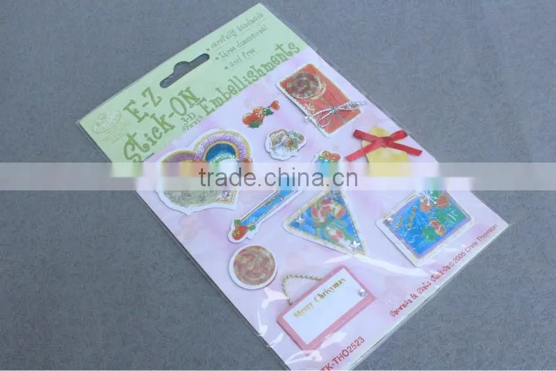 father christmas 3D paper sticker