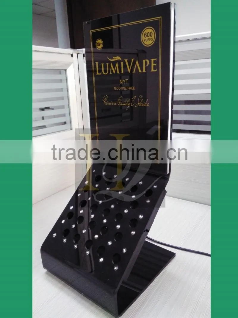 LED acrylic cosmetic display stand/acrylic eyeliner pencil holder stand
