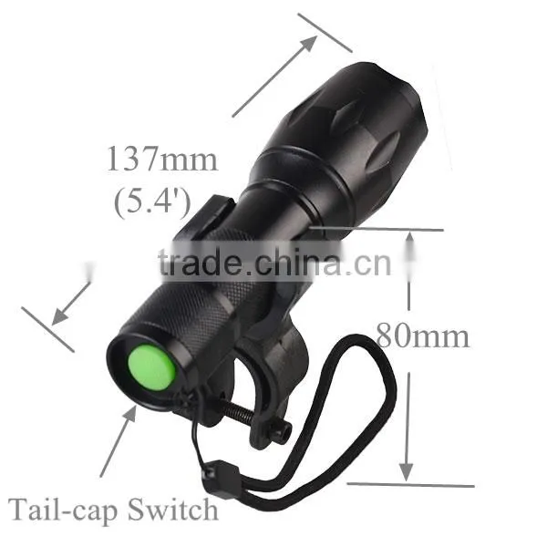 1000 Lumen Zoomable Power T6 LED Bike Flashlight