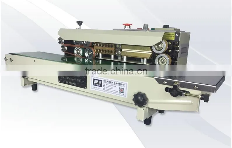 X-900 Plastic Film Sealing Machine+Horizontal Sealing+Date Printing+Seal Belt
