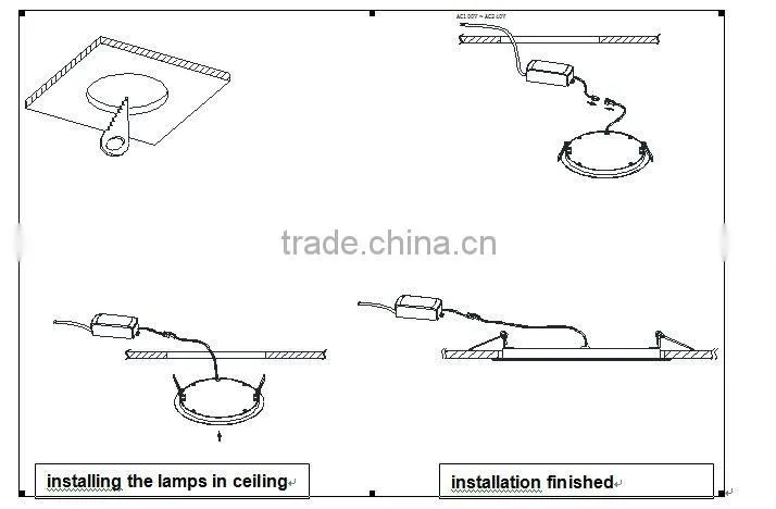 15W Round led Panel lamp, LED Ceiling Greenhouse Light