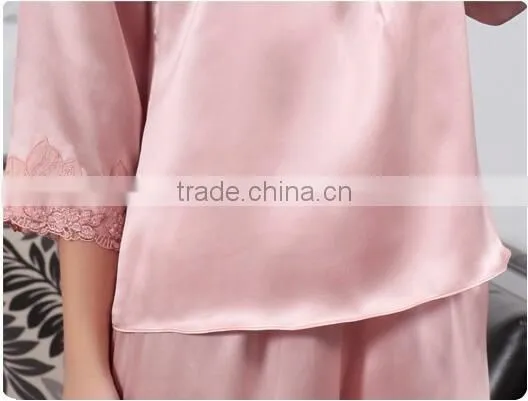 100% silk pajama , neck with less