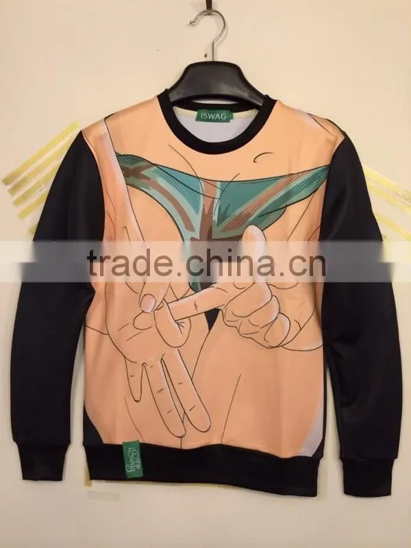3D digital print men's sweatshirts