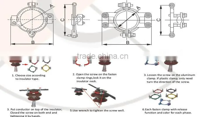 Plastic Insulator Fasten Clamps
