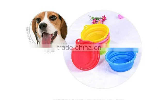 Resistant Colourful Foldable plastic Dog Cat Pet Bowl